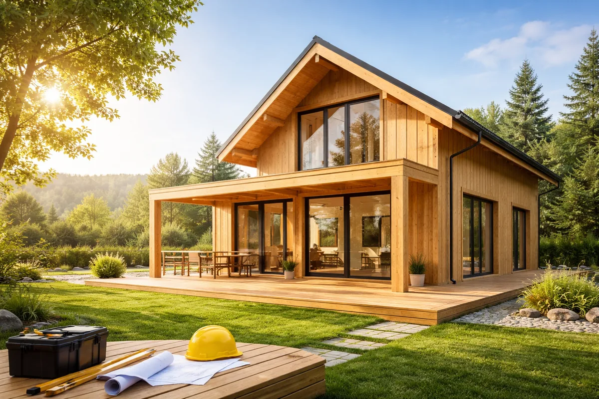 Combien coûte la construction d'une maison en bois au m²